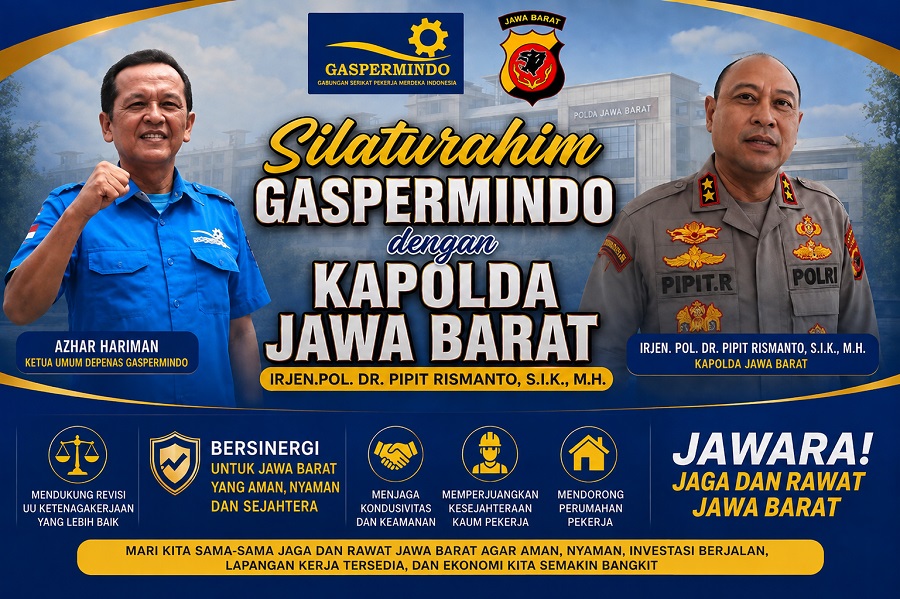 Kapolda Jabar Perkuat Sinergi dengan Serikat Buruh, Gaspermindo Desak Revisi UU Ketenagakerjaan