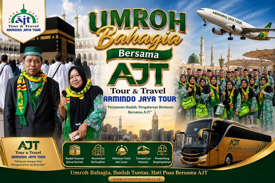 H.Tonari Pimpin 37 Jamaah Umroh Asal Lampung Timur, AJT Tour & Travel Berangkatkan Rombongan Menuju Tanah Suci